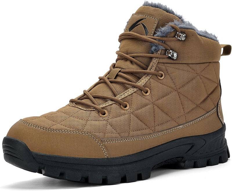 UPSOLO Men's Winter Warm Snow Work Boots - Image 1